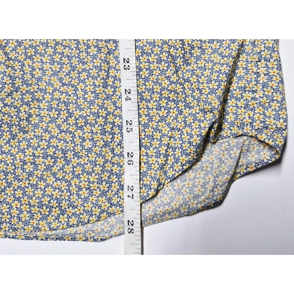 J Crew Liberty Art Fabrics Mens M Slim Short Sleeve Floral Button Shirt Poplin